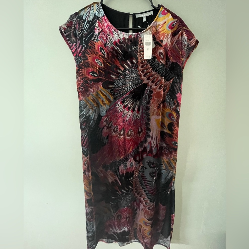ANTHROPOLOGIE Velvet Burnout Tunic Dress XS NWT